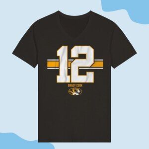 Mizzou Football Brady Cook 12 NCAA College Team Fan Graphic Sports Pride Tee 159